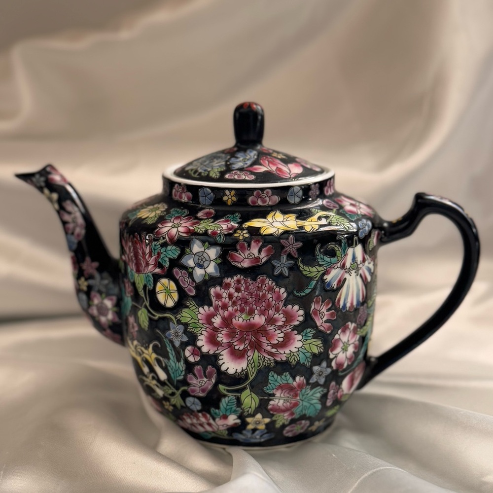 Vintage Chinese Tea Pot (flawless except few speckles INSIDE) ceramic - Picture 12 of 12